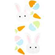 Way To Celebrate Easter Bunnies & Carrots Gel Window Clings, 5.5 in x 12 in