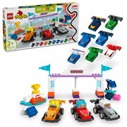 LEGO 10445 DUPLO Town F1 Team Race Cars & Drivers Building Toy for Toddlers