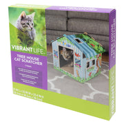 Vibrant Life WM-10345-CS01 Tree House Cat Scratching Pad, Corrugated Cardboard, Multicolor, 15 in WM-10345-CS01