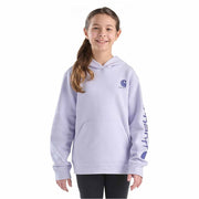 Carhartt Girls Hooded Pullover Sweatshirt, Long Sleeve Athletic Sweatshirt, Mica, 6X, CA7131-V87-UA1-6X