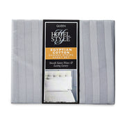 Hotel Style HS5401325722-57 4-Piece 600 Thread Count Grey Stripe Egyptian Cotton Bed Sheet Set, Queen - Deep Pocket
