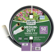 Expert Gardener 5/8 Inch x 50 Foot Medium Duty PVC Garden Hose Gray CF5850EG