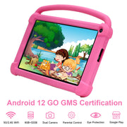 BYANDBY Kids Tablet, 7 Inch Android 12.0, 4GB RAM, 32GB Storage, Pink, Expandable to 1TB