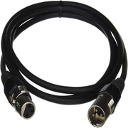 C2G 6ft Pro-Audio XLR Male to Female Audio Cable, Black PVC Jacket, Nickel-Plated Connectors, 40059