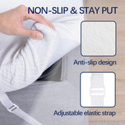 VALUXE 3 Inch Gel Memory Foam Mattress Topper, Queen, White