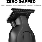 Supreme Trimmer Vader Lite Hair Finishing Trimmer, Cordless Barber Liner with Zero Gap DLC T-Blade, 7000 RPM Motor, 120 Min Runtime, USB-C Fast Charge, Guide Guards, Black, ST3700