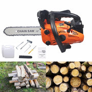 Paddsun 2500 Gas Chainsaw, 25.4cc 1.2HP Engine, 12-Inch Bar, Anti-Vibration Handle, Anti-Kickback, Orange