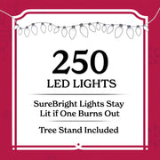 Holiday Time SV70M2BK6L00 Pre-Lit Brinkley Pine Artificial Christmas Tree 7' Clear LED Lights
