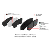 Dynamic Friction Company 5000 Advanced Low Metallic Brake Pads, Front or Rear Set, 4 Pieces, 1551-0688-00