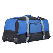 Travelers Club Luggage Protege 36 in Jumbo Drop-Bottom Rolling Travel Duffel Bag, Blue and Black, Extra Large, Polyester PG97-170-028-05