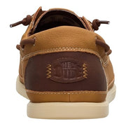 Heydude Harbor Lo Classic Boat Shoe, Lightweight Slip-On Loafer with Faux Leather Upper, Bone Brown Multi, Size 10, 45139-2LI