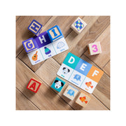 Melissa & Doug 50357 Ms. Rachel Letter, Number, and Game Wooden Learning Blocks with Activity Cards