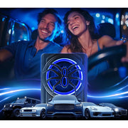 Audew Car Subwoofer Amplifier, Ultra-Slim 10-Inch Large Diameter, 800W Stereo Surround Sound