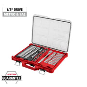 Milwaukee 0.5 inch Drive 47 Piece Ratchet and Socket Set with Packout Case, Directional