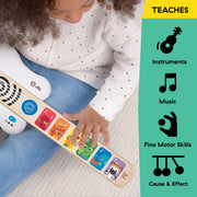 Baby Einstein Hape Rock & Strum Magic Touch Toy Guitar, White, Battery Powered, Ages 6+ Months