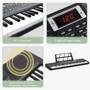 Glarry GEP-110 61 Keys Keyboard With Piano Stand, Bench, Built In Speakers For Beginners