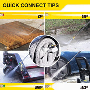 Aceup Energy Electric Pressure Washer, 4000 PSI, 2.6 GPM, 2000W Motor, 25ft High-Pressure Hose, 35ft Power Cord, 4 Quick-Connect Nozzles, Foam Cannon, Lightweight Portable AWPE4000