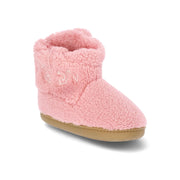 MIA LGK751WMG Girl Little & Big Girls Western Cowgirl Boot Fleece Slippers, Size: 2, Rose