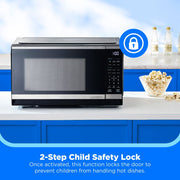 Midea Countertop Microwave Oven, 0.9 Cu Ft, 900 Watts, 11 Power Levels, Stainless Steel, MMC09S2BSB