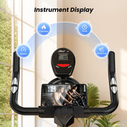 Patbrela Indoor Exercise Bike, 100% Adjustable Resistance, Quiet Operation, Compact Design, Black, QK101