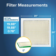 Filtrete 702-6PK-EC Electrostatic Air Filter, MERV 8, 700 MPR, Pleated 1-Inch, Dust Pollen Pet Dander Reduction, 20x20x1, 6-Pack