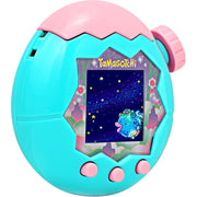 Bandai Tamagotchi Paradise Jade Forest Electronic Pet with Interactive Zoom Dial, LCD Display, Multilingual Support, Cyan Pink, 3 in