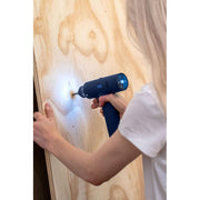 TINKR Cordless Brushless Power Drill, 12V, 30 Torque Settings, Dual Speed, LED Display, USB-C Rechargeable, Soft Grip, Midnight Blue, 18-Piece Multi-Bit Kit