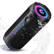 CASCHO M13 Portable Bluetooth Speaker IPX7 Waterproof, 25W Loud Sound, Black