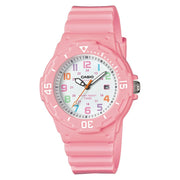Casio Women's LRW-200H-4B2VCF Pink Stainless Steel Watch with Resin Band