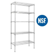 Ktaxon 5-Tier Wire Shelving Steel Storage Rack for Office Kitchen 30 x 14 x 60