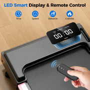 TASKBAY Folding Electric Treadmill with Handles, Portable, 300 lb Capacity, Foldable Design with Wheels