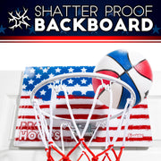 Franklin Sports Over The Door Mini Basketball Hoop, Slam Dunk Approved Steel Rim, Shatterproof Backboard, Includes Ball and Pump, Indoor Basketball Set for Kids and Adults, 54271X
