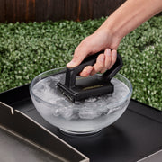 Mr. Bar-B-Q Steam Clean Griddle Brush with Stainless Steel Armortec Mesh, Heavy Duty, Black