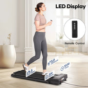 Naipo Treadmill Foldable 2-in-1 Walking Pad Compact Electric Running Remote Control for Home Fitness