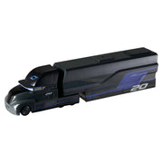 Mattel Disney Pixar Cars Gale Beaufort Jackson Storm Hauler Truck, 1:55 Scale, Multicolor, Extendable Ramp
