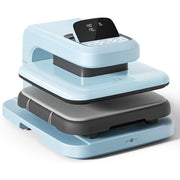 HTVRONT Heat Press Machine, 15x15 in Automatic, Adjustable Pressure 20-80 kg, Height Clearance 4.5 cm, Blue