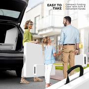 Ktaxon 3-Piece Outdoor Picnic Tableset, 6Ft HDPE Folding Table with 2 Folding Benches