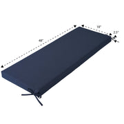 Better Homes & Gardens Premium Outdoor Bench Seat Cushion, Navy, 48 in x 18 in