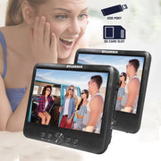 Sylvania SDVD1082 Dual Screen Portable DVD Media Player, Black
