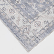 Better Homes & Gardens BH54843839171A Blue Persian 5x7 Indoor Area Rug, Machine Washable, Polyester Faux Fur, Skid-Resistant Cotton Canvas Backing