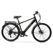 Concord Commutr 26 Electric Bike, 350W Rear Hub Motor, 36V 10.4Ah Battery, Shimano 7-Speed, Mechanical Disc Brakes, Black, Fits Riders 5'2