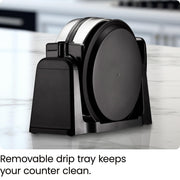 Chefman Rotating Belgian Waffle Maker, 180 Flip Design, Adjustable Browning Control, Extra Thick Non-Stick Plates, Removable Drip Tray, Stainless Steel, 1080W, Black