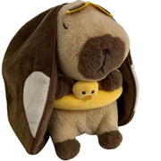 Nouveau Haven Light-Up Plush Capybara with Soft Breathing Glow, Wearable Strap, Novelty Collectible Plush