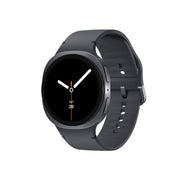 Samsung Galaxy Watch8 Aluminum Smartwatch, 44mm, Graphite, Super AMOLED Display, Bioelectrical Impedance Analysis, ECG, Bluetooth 5.3, GPS, Silicone Band