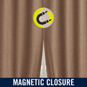 Sun Zero Vance Curtain Panel Pair, 100% Blackout, Magnetic Closure, Dusty Terracotta, 37 in x 84 in, 65804