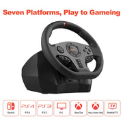 PXN V900 Steering Wheel Controller for Xbox, PS4 and Nintendo, Black