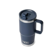 YETI Rambler Travel Straw Mug, 20 oz, Navy, Stainless Steel, Vacuum Insulated, Leakproof, Cup Holder Compatible