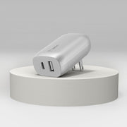 Belkin Boostcharge 37W USB Type C to C PPS PD Dual Port Wall Phone Charger Silver