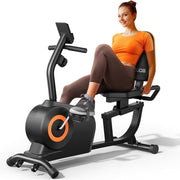 Upgo UPGO Recumbent Exercise Bike 350LB Capacity with Quick Adjust Seat & 16-Level Resistance