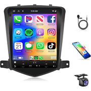 Podofo Cruze J300 Android Car Stereo Radio, 9.7 Inch IPS Touch Screen, 4GB RAM, 64GB Storage, Wireless Carplay